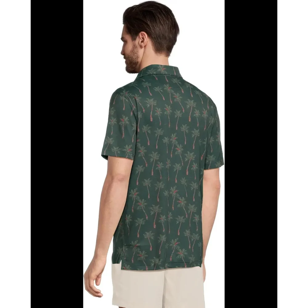 NEW Chubbies The Brushstroke Palm Performance Green Polo Size XL Golf Shirt